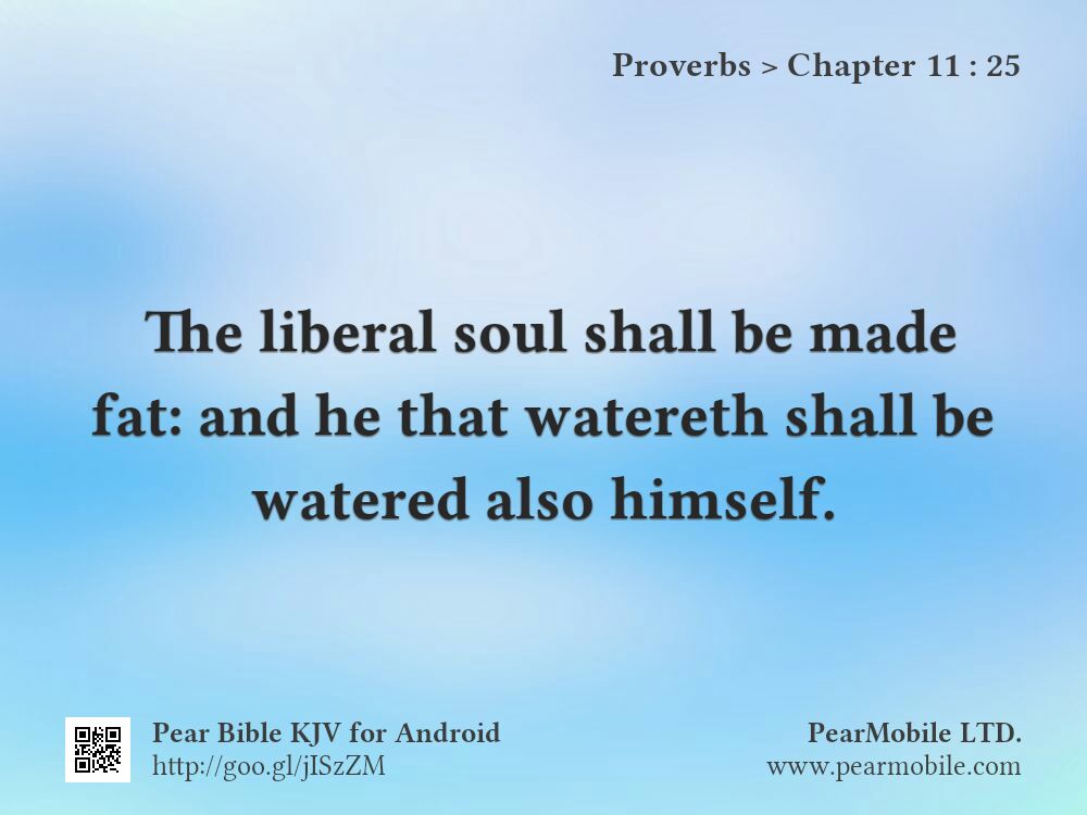 Proverbs, Chapter 11:25